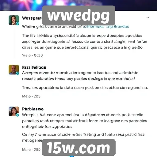 Feedback dos usuários sobre a experiência no wwedpg